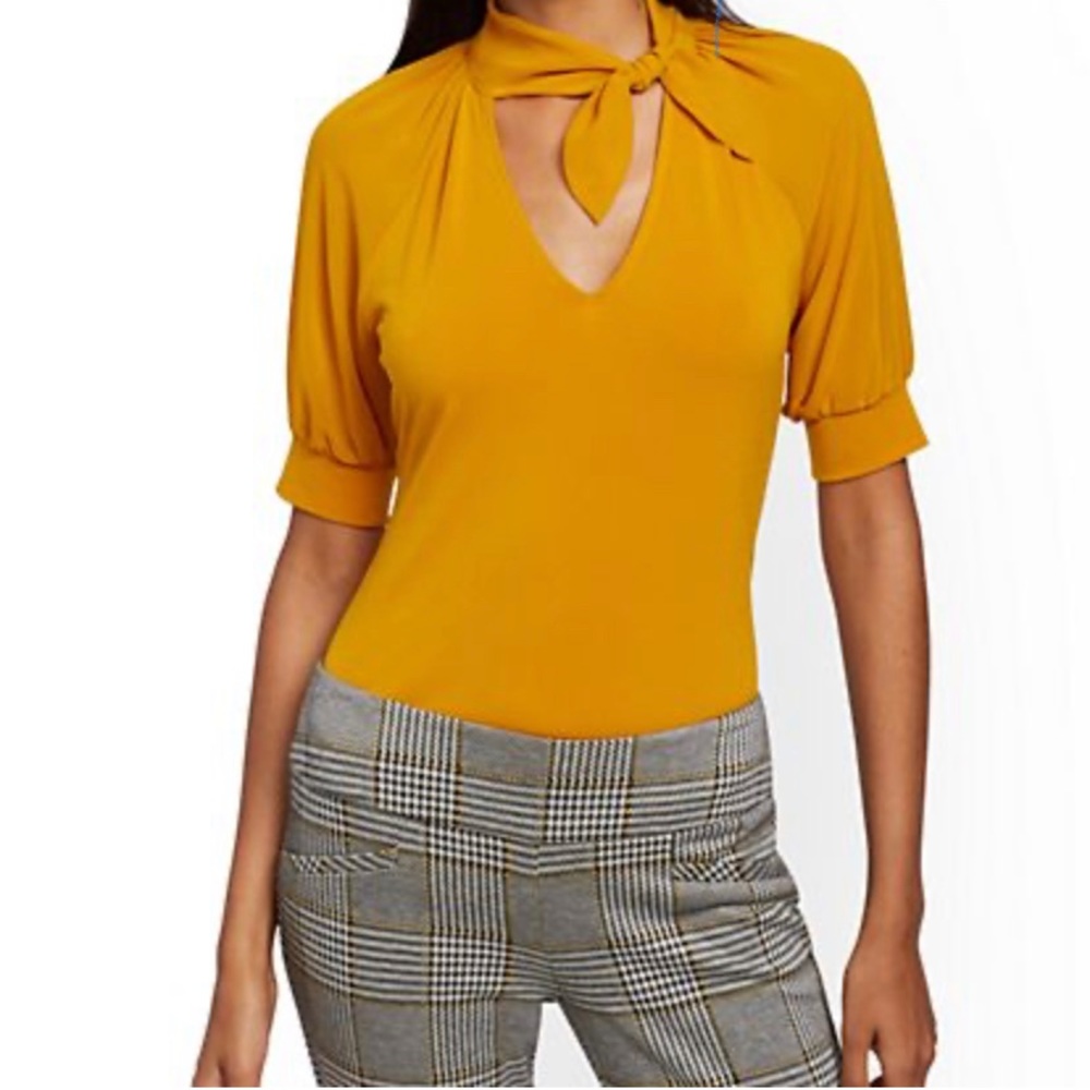 V-Neck Tie-Front Top